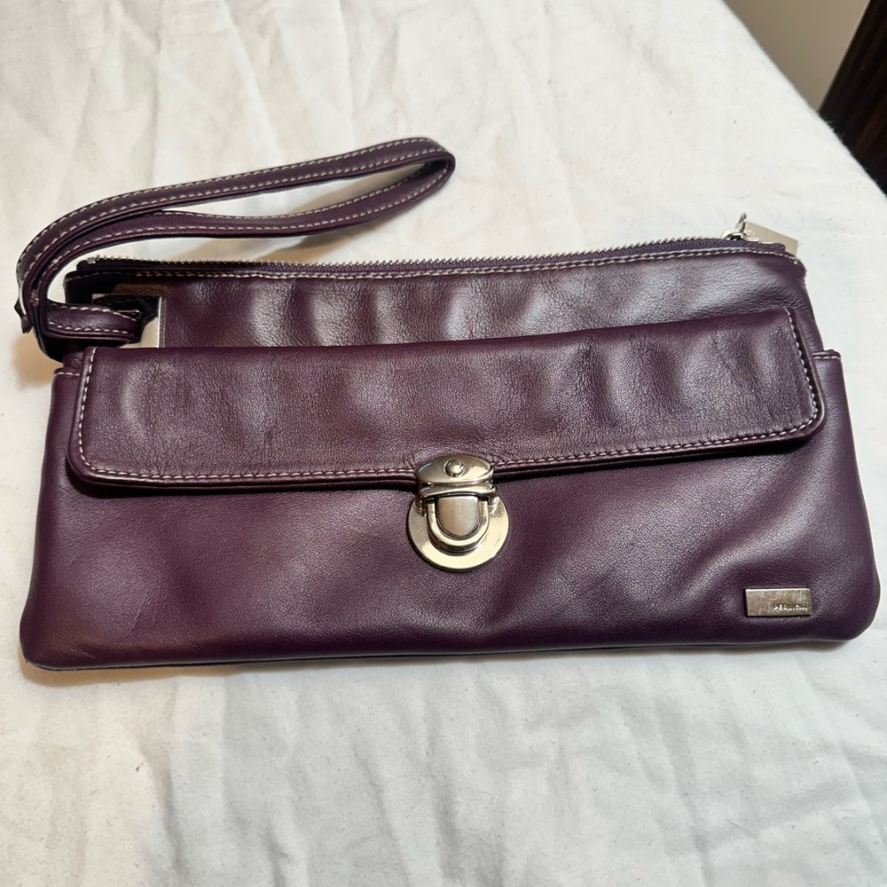 Perlina Leather Clutch